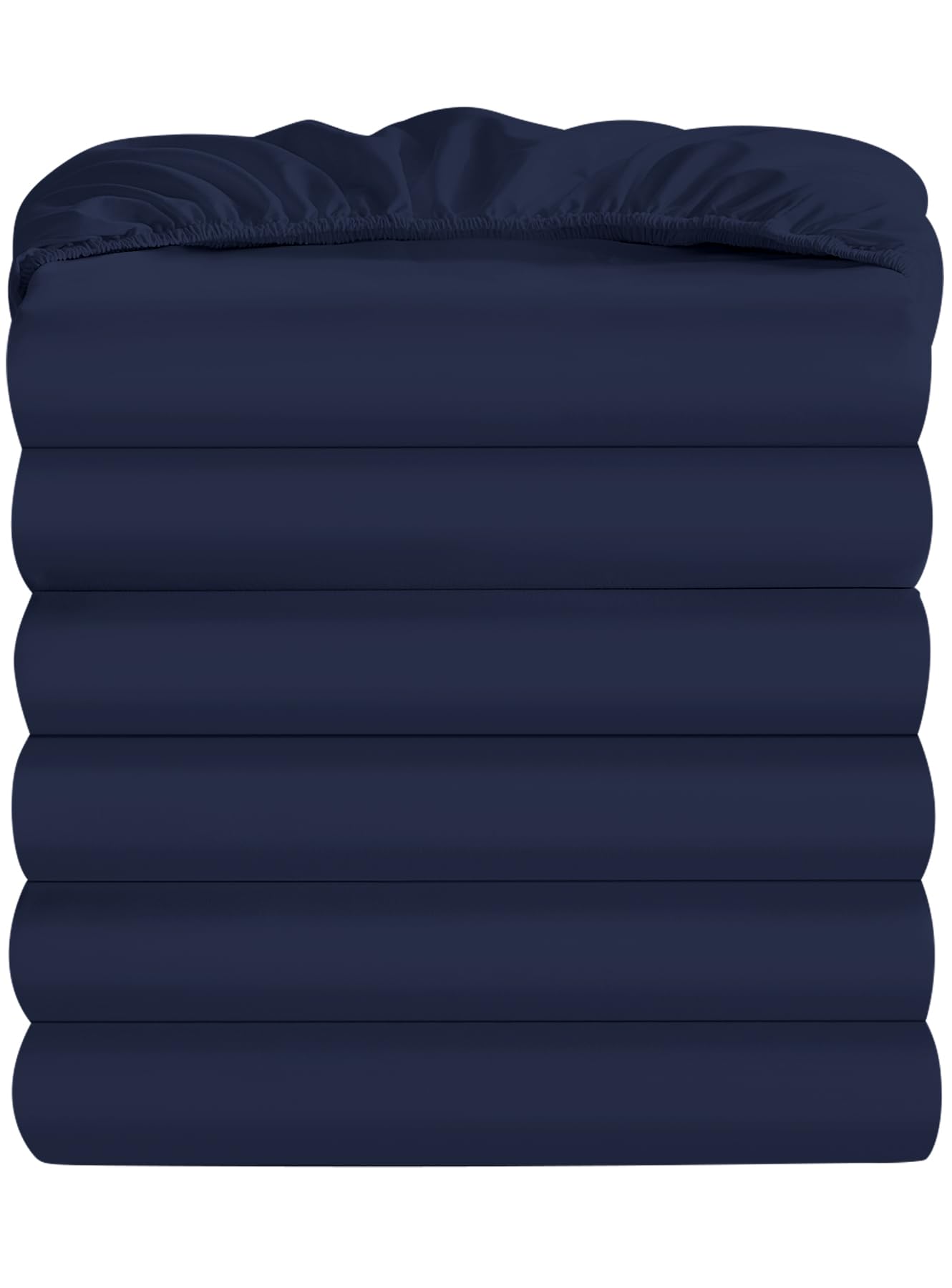 Maple&Stone Full Fitted Sheet Only - Bulk Pack Of 6 Bottom Sheets - Premium Soft & Breathable, Brushed Microfiber Fabric For Ful