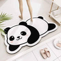 RIVDHARU Cute Panda Cartoon Water Absorbing Bath Mat, QuickDrying Super Absorbent AntiSlip Mat for Bathroom, Home or Kitchen, 