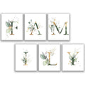 Family Theme Botanical Simple Life Green Leaf Painting Bathroom Wall Decor Art Print Set of 6 (8   X10   ), Boho Leaf Eucalyptus