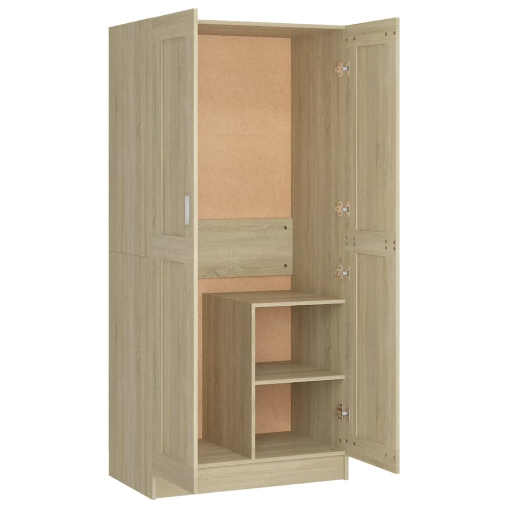 vidaXL Wardrobe Sonoma Oak 82.5x51.5x180 cm Engineered Wood