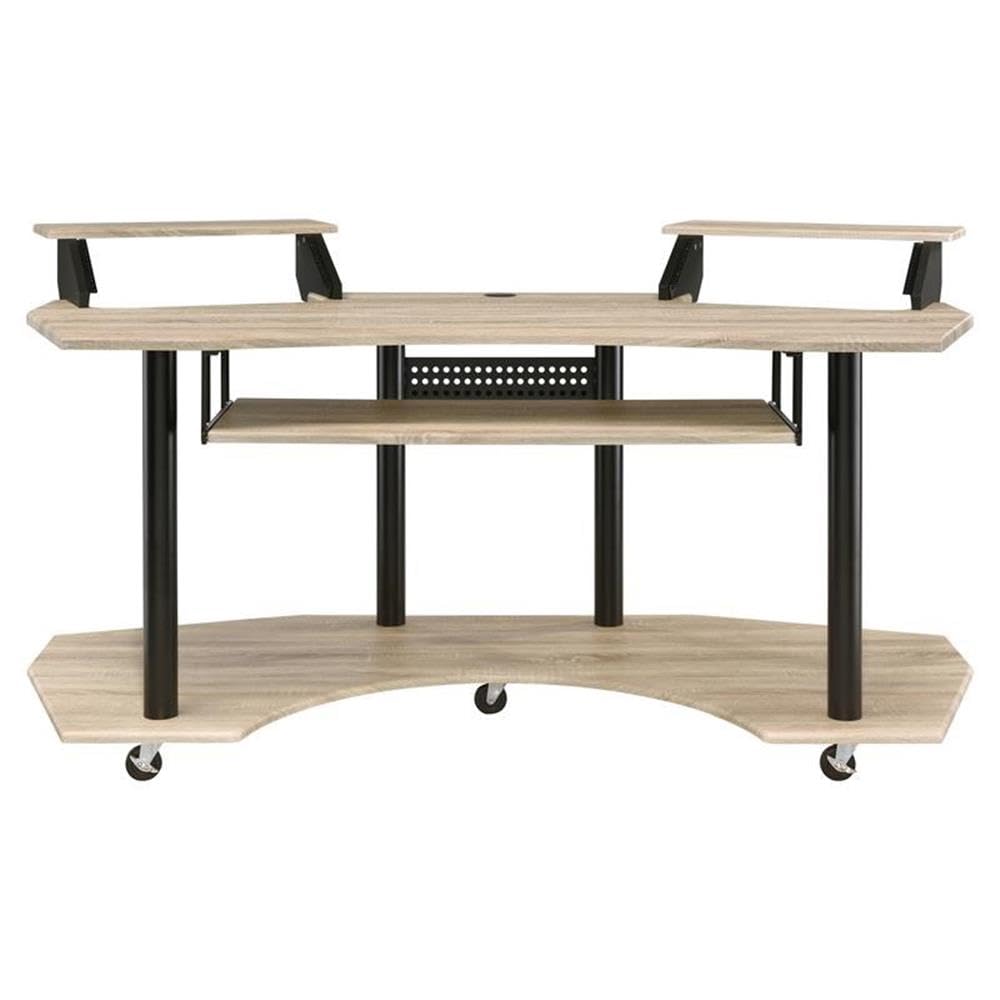 Acme Eleazar Wooden 3-Shelf Music Recording Studio Desk - Thumbnail 3