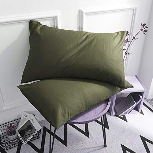 Taoson 100% Cotton 300 Thread Count Envelope Style 2Pc / Pair Pillow Cover Pillowcase Pillow Protector Cushion Cover Non Zippere