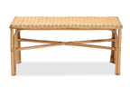 Baxton Studio Cacaban Modern Bohemian Natural Brown Rattan Accent Bench