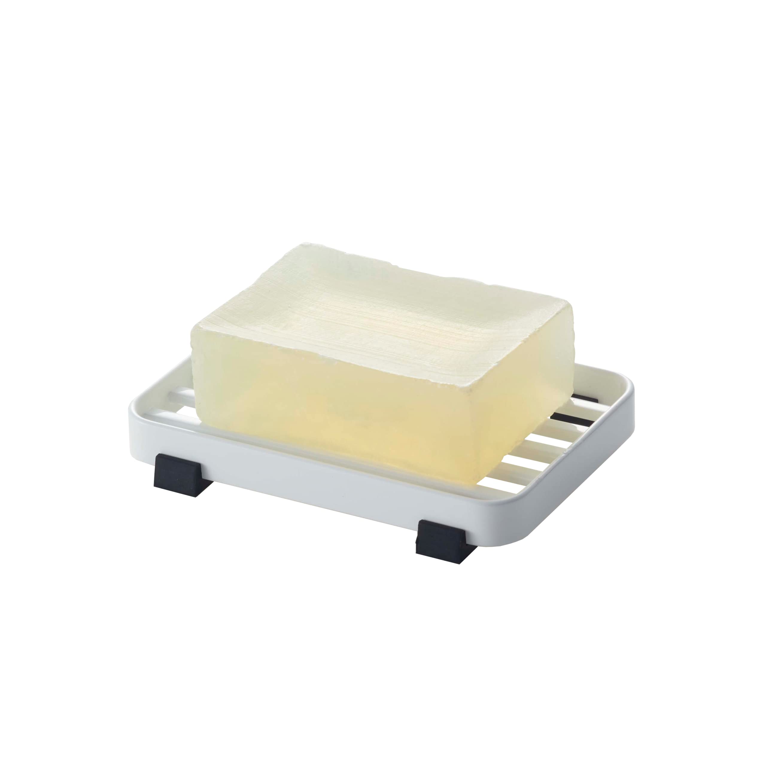 Yamazaki Home Slotted Tray Holder Sink | Steel | Soap Dish, One Size, White