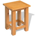 vidaXL Brown End Table/Nightstand - Solid Oak Wood and MDF Veneer | Compact Design for Small Rooms | Durable and Functional | Rectangular Side/End Table Console