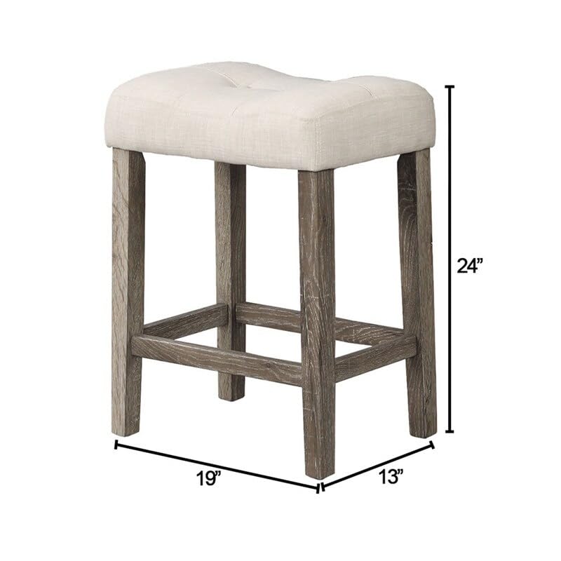 Best Master Furniture 5 Pieces Square 36 x 36 Counter Height Set Antique Oak