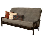 Kodiak Furniture Monterey Queen-Size Espresso Wood Futon-Thunder Gray Mattress