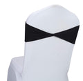 Mds Pack Of 100 Spandex Chair Sashes Bow Sash Elastic Chair Bands Ties Without Buckle For Wedding And Events Decoration Spandex Slider Sashes Bow - Black