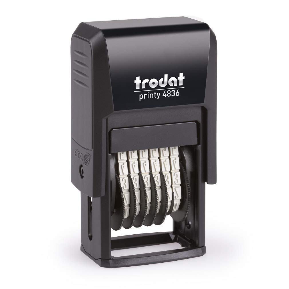 Trodat Printy 4836 Stamp 6 'Height, 3.8 Mm, Black