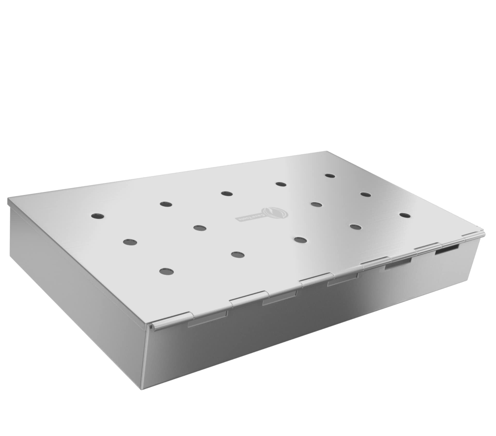 Cave Tools Grill Smoker Box Starter Kit For Wood Chips, Stainless Steel Bucket Style With Hinged Lid, Bbq Grill And Smoker Acces