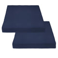 Covers & All Square Outdoor Patio Cushion Slipcovers For Furniture, Armchair, Water, Tear & Uv Resistant Pu Polyester Slipcover With Zippers (Pack Of 2) (28' L X 28' W X 4' Thick, Navy Blue)