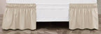 Toodou Easy To Install Wrap Around Bed Skirt Three Fabric Sides Elastic Dust Ruffled 16 Inch Tailored Drop, Fade Resistant-Beige