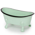 Rustic Enamel 1 Piece 5.5 Metal Clawfoot Mini Bathtub Soap Dish Mini Bath Tub Decoration Clawfoot Tub Soap Caddy Mint