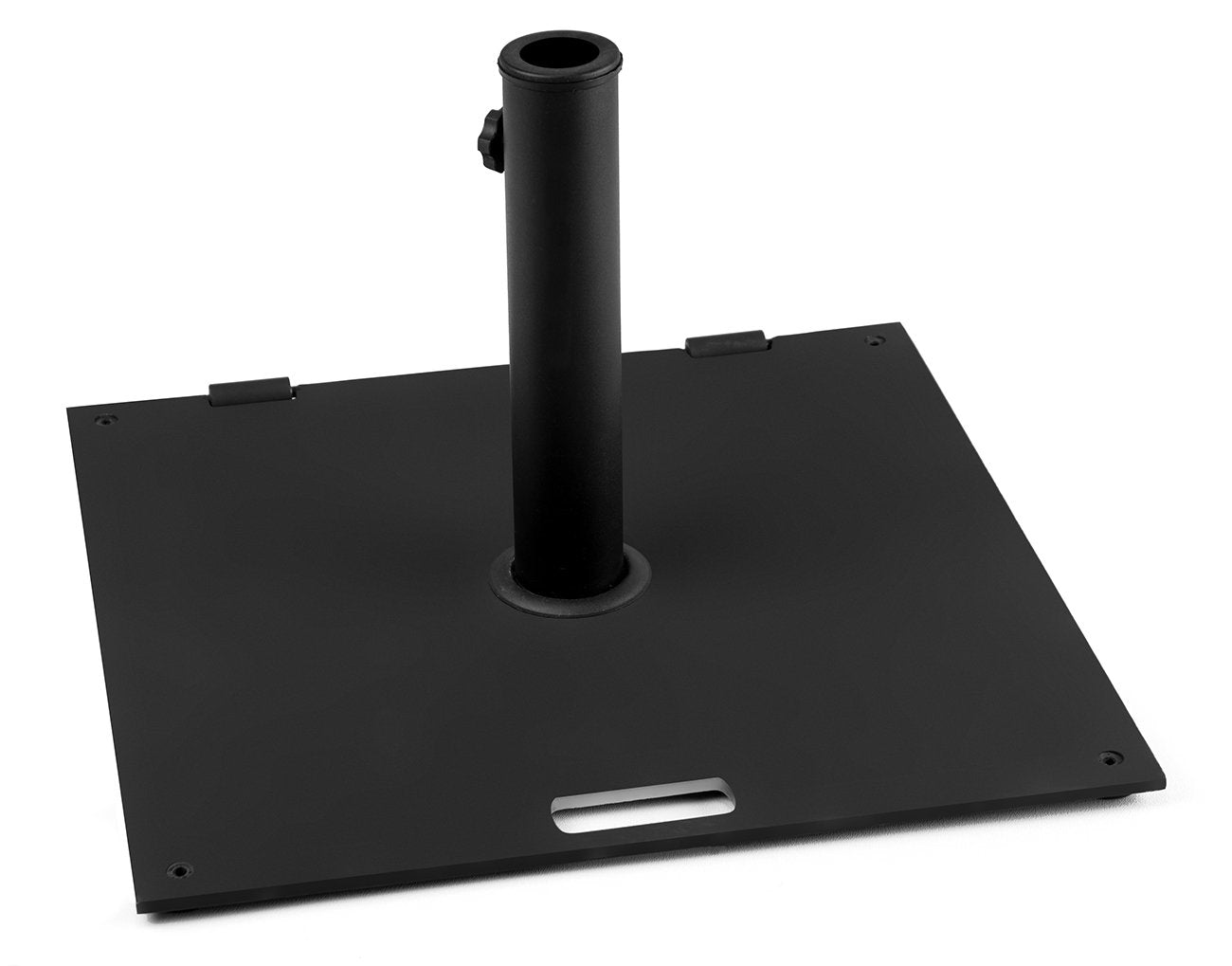 Trademark Innovations Portable 20' Square 36Lb. Steel Wheels And Carry Handle Patio Umbrella Base, Black