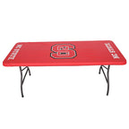 Collegiate Kwik-Covers Rectangle Plastic Table Covers, Bundle Of 2 (North Carolina State University, 8')