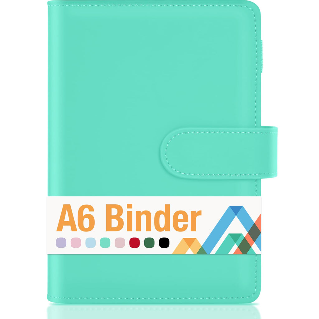Sooez A6 Notebook Binder, 6 Ring Planner With Stylish Design, Loose Leaf Personal Organizer Binder Cover With Magnetic Buckle Cl