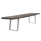 Titan Espresso Wood/Silver Metal Accent Bench by Diamond Sofa