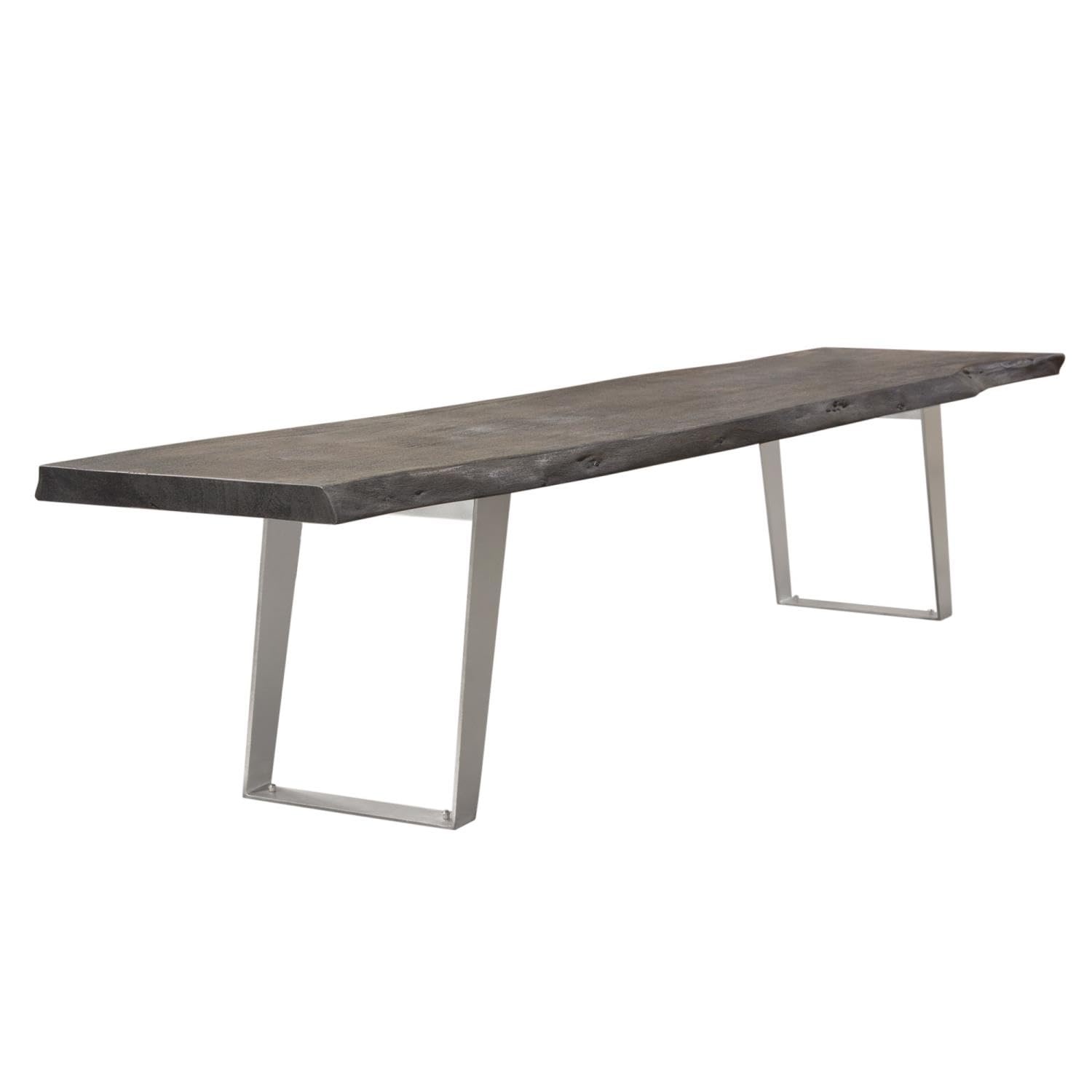 Titan Espresso Wood/Silver Metal Accent Bench by Diamond Sofa