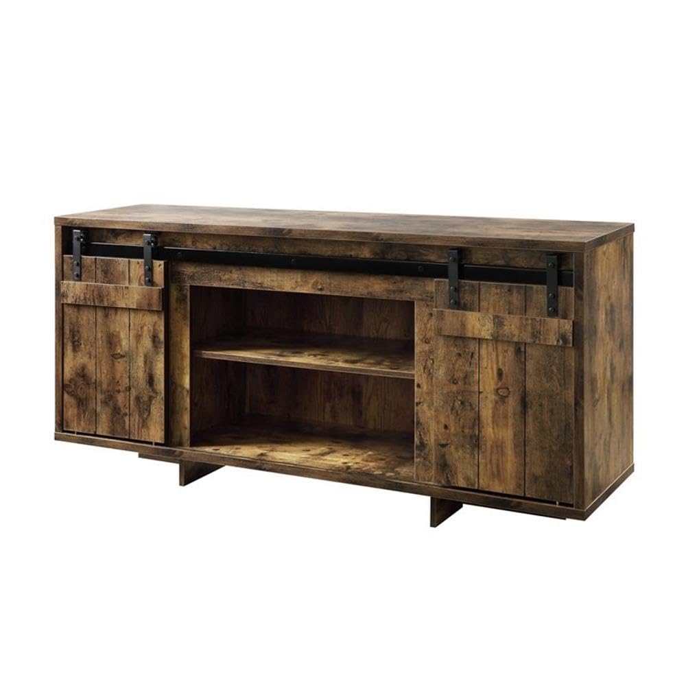 Acme Bellarosa TV Stand in Rustic Oak