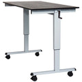 LUXOR Stand Up Desk, Silver/Black