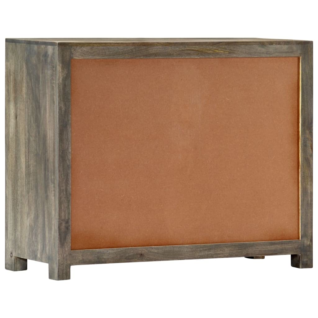 Vidaxl Side Cabinet Gray 29.5''X11.8''X23.6'' Solid Mango Wood