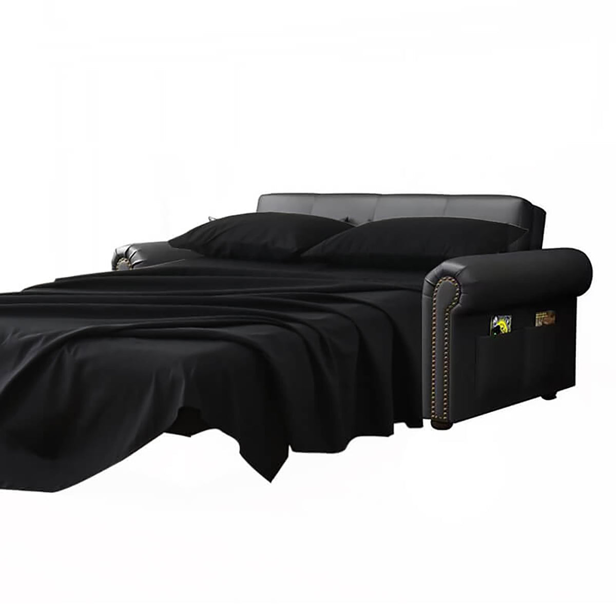 Kingnex Sofa Bed Sheets Full Size For Sleeper Sofa Bed With 4-6 Deep Pocket Soft Double Brushed 1800 Microfiber 4 Piece Bedding