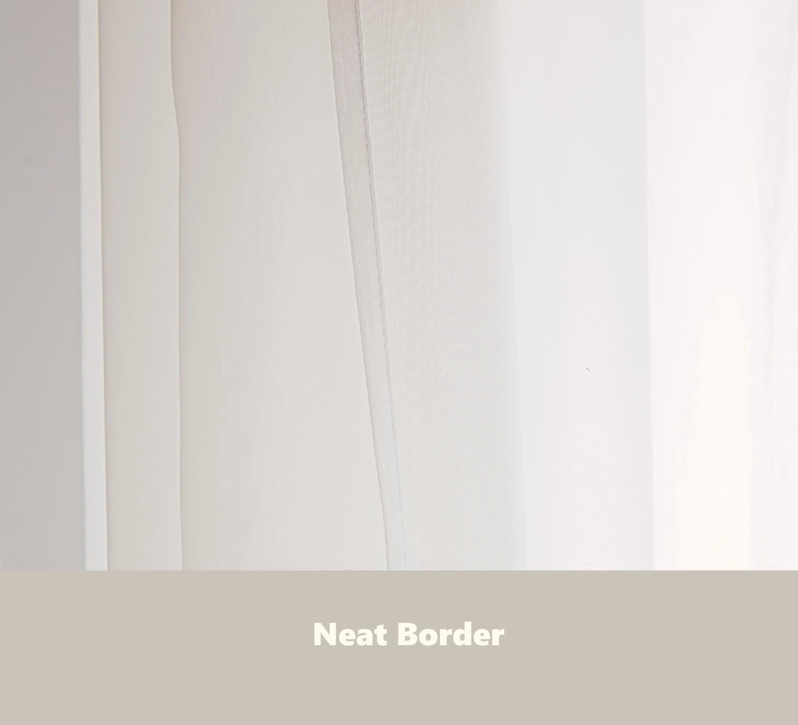 Pi Sheer Curtain 108 Inches Long,Light Window Drapery Soft Airy Voile With Rod Pocket For Living Room/Bedroom/Patio Door/Sliding Glass Door 2 Panels(W42Xl108-2Pc,Beige)