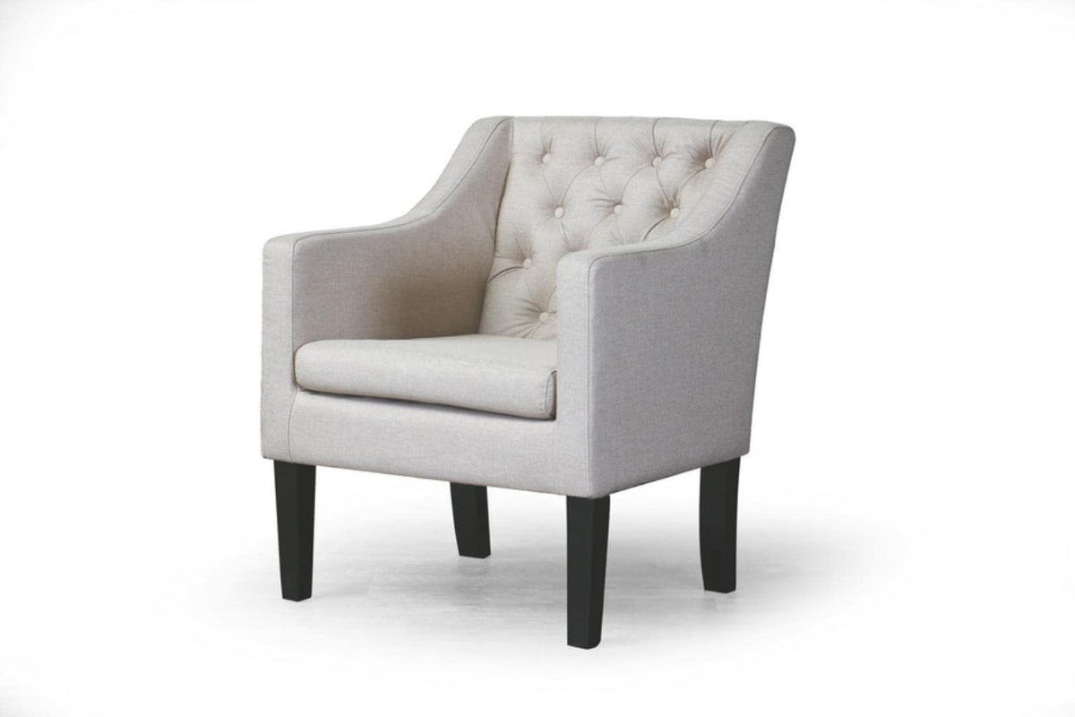 Baxton Studio Brittany Club Chair, Beige