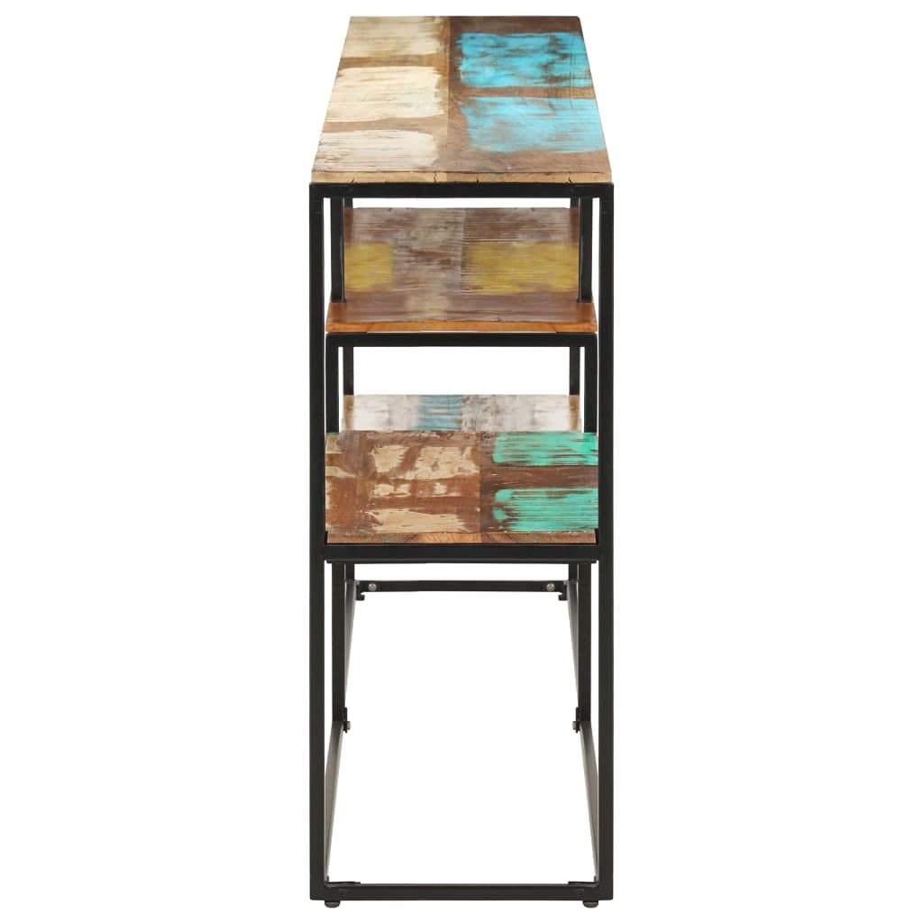vidaXL Handcrafted Sideboard Cabinet, Industrial Style, Made from Solid Reclaimed Wood Featuring Unique Color and Grain Variation, 59.1"x11.8"x29.5"