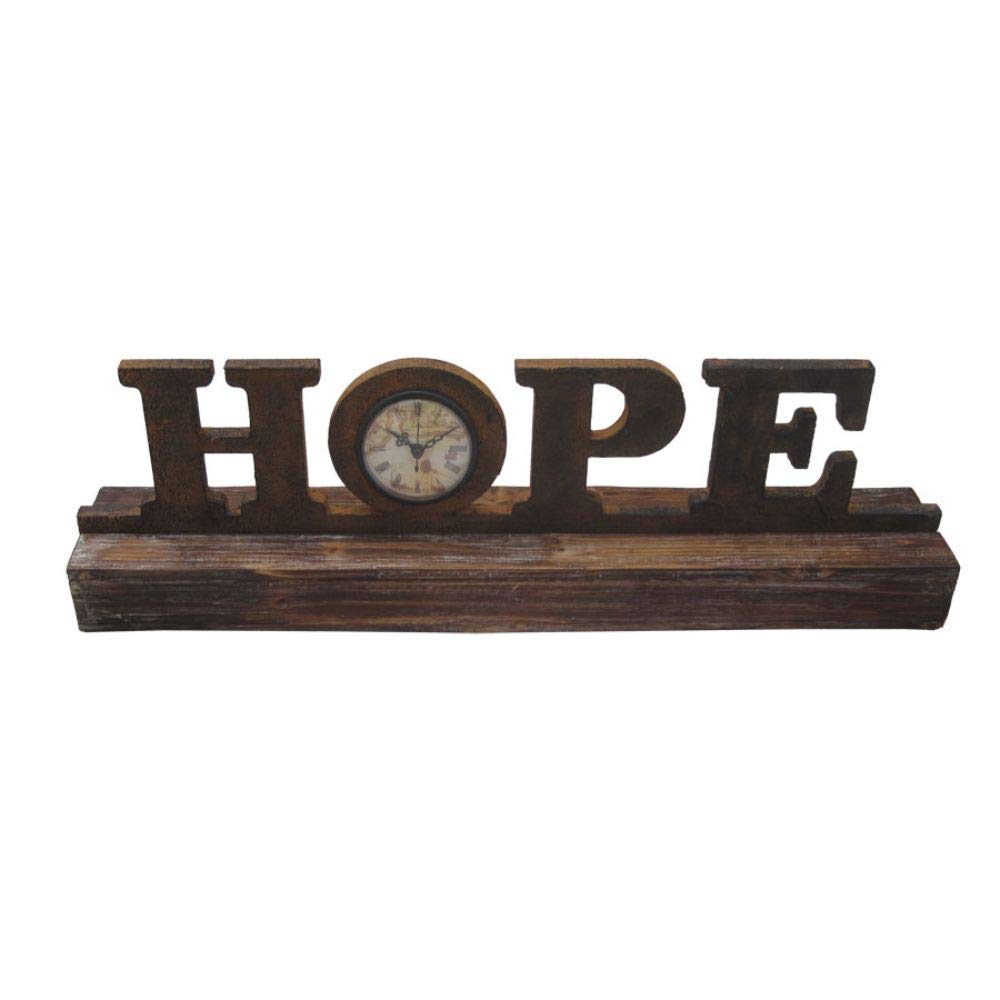 HomeRoots 1' x 23' x 3' Brown Wood Decor Clock