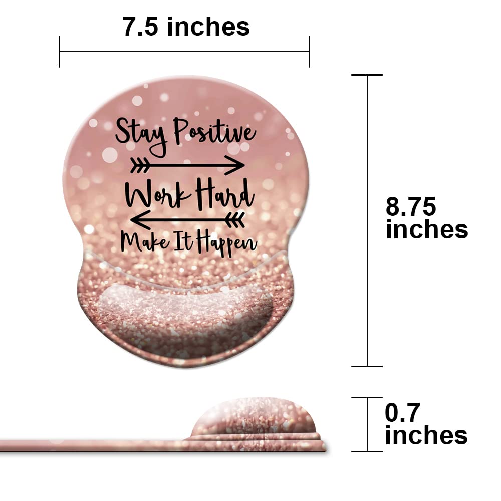 Mouse Pad With Wrist Support, Non Slip Mousepad Wrist Rest For Office, Computer, Laptop & Mac- Durable & Comfortable & Lightweig