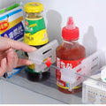 Vattu Clear Plastic Refrigerator Drawer Divider, Storage Organizer Shelf For Condiments, Bottles, Food, Kitchen Organization4 P