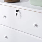 Woodpeckers Furniture And Mattress Pine Dresser Chest 4 Drawers (White)