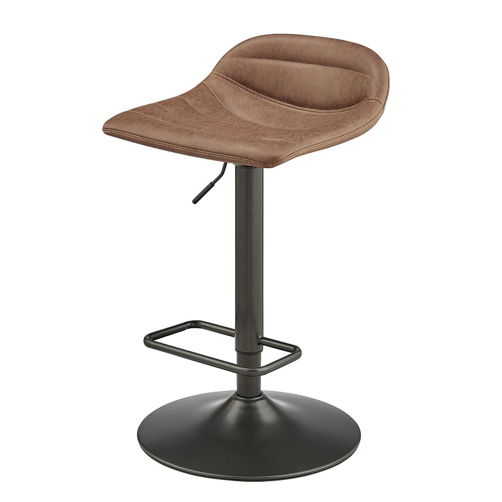 npd furniture and more Koa Faux Leather Gaslift Swivel Bar Stool, (Set of 2)