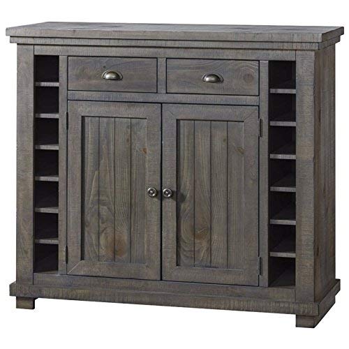 Progressive Furniture Willow Server, Distressed Dark Gray