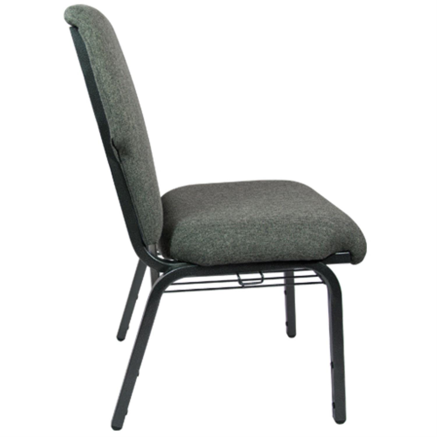 Flash Furniture Advantage Charcoal Gray Discount Church Chair - 21 In. Wide