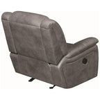 Coaster Conrad Motion Glider Recliner Light Grey Grey/Contemporary/Black