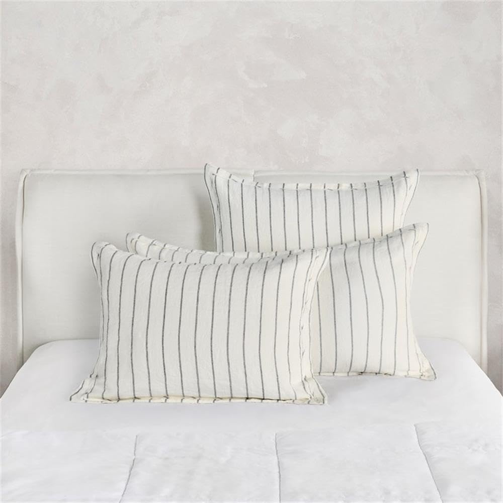 Kosas Home Kingston Stripe Flax Linen & Cotton Standard Sham - Thumbnail 4