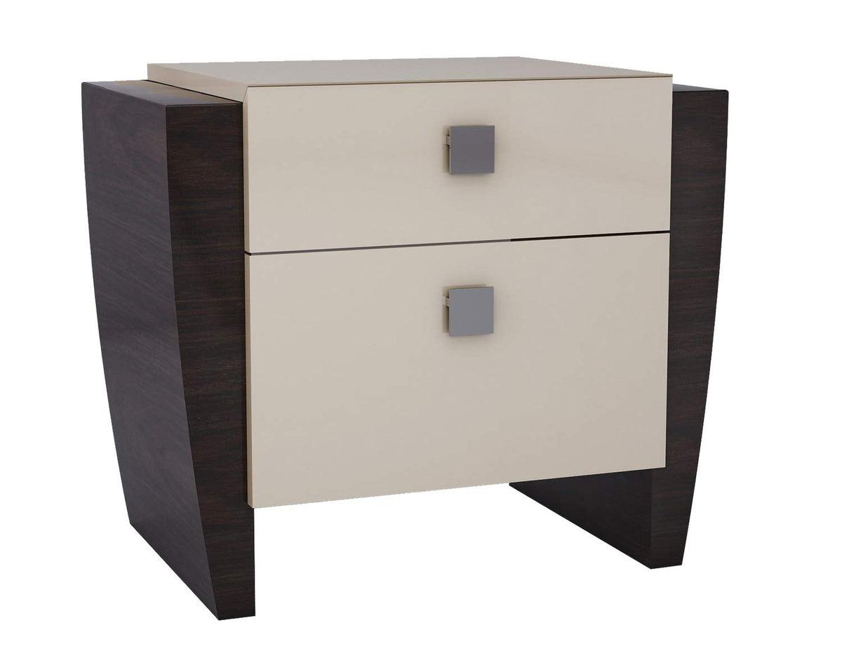 HomeRoots 22' Refined Beige High Gloss Nightstand