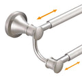 Hoimpro Adjustable Retractable 15-27 Inches Stainless Steel Bathroom Towel Bar, Bathroom Accessories Bath Hotel Double Towel Bar