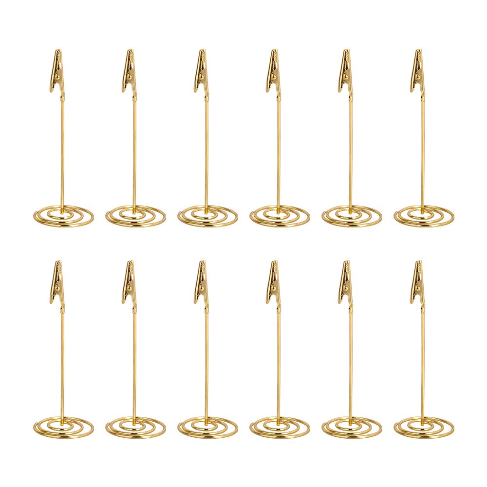 Artliving 12Pcs Place Card Holder Memo Holder Clip Photo Holder Table Number Holder Sliver