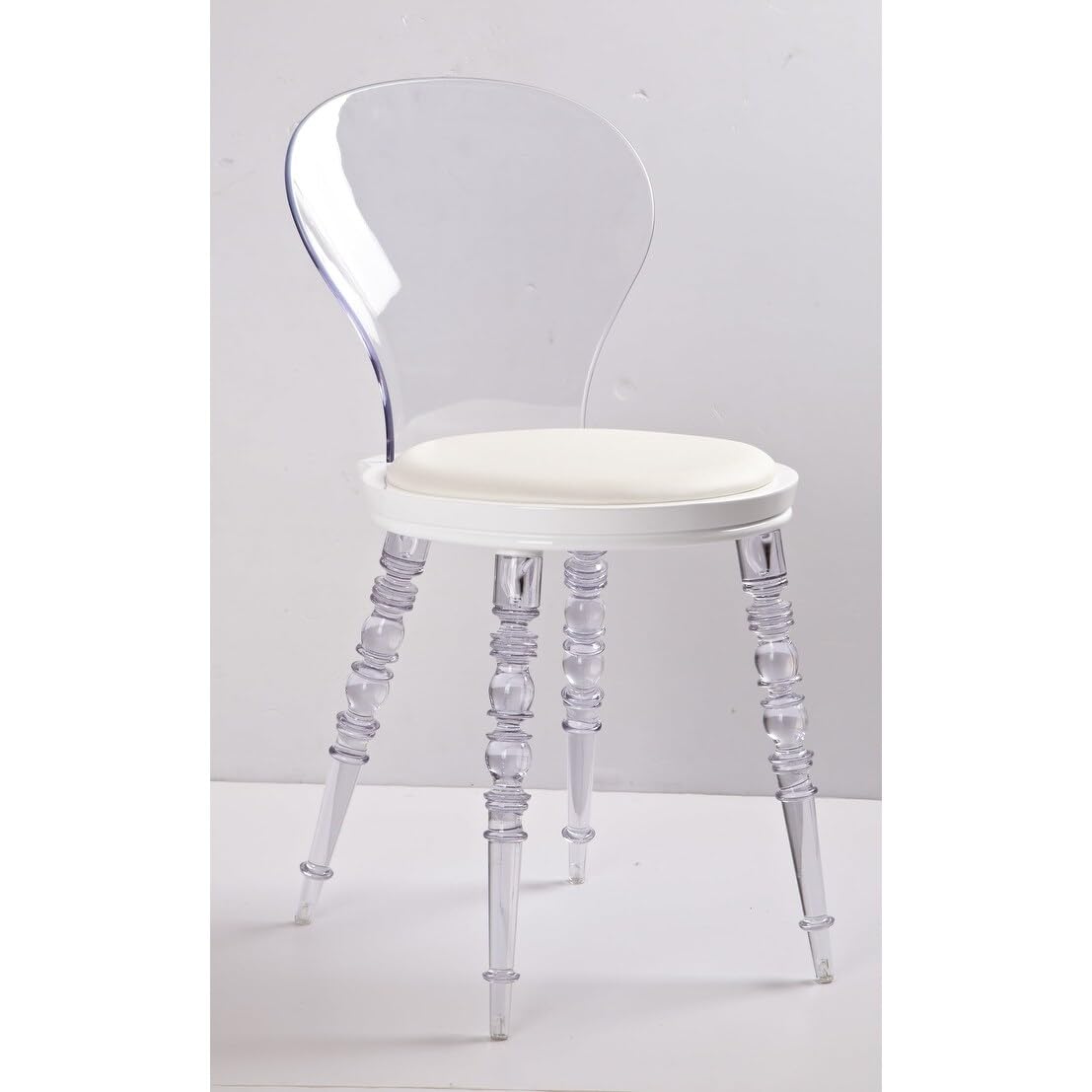 Creative Images Clear PC Dining Chair Black