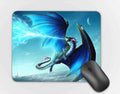 Cold Fire Blue Dragon Rectangle Mouse Pad,Anti Slip Rubber Rectangle Mousepads Desktops Gaming Mouse Mat Customized Designed For
