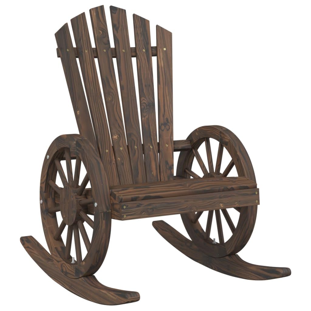 vidaXL Adirondack Rocking Chairs Set of 2 Solid Spruce Wood, 3207120