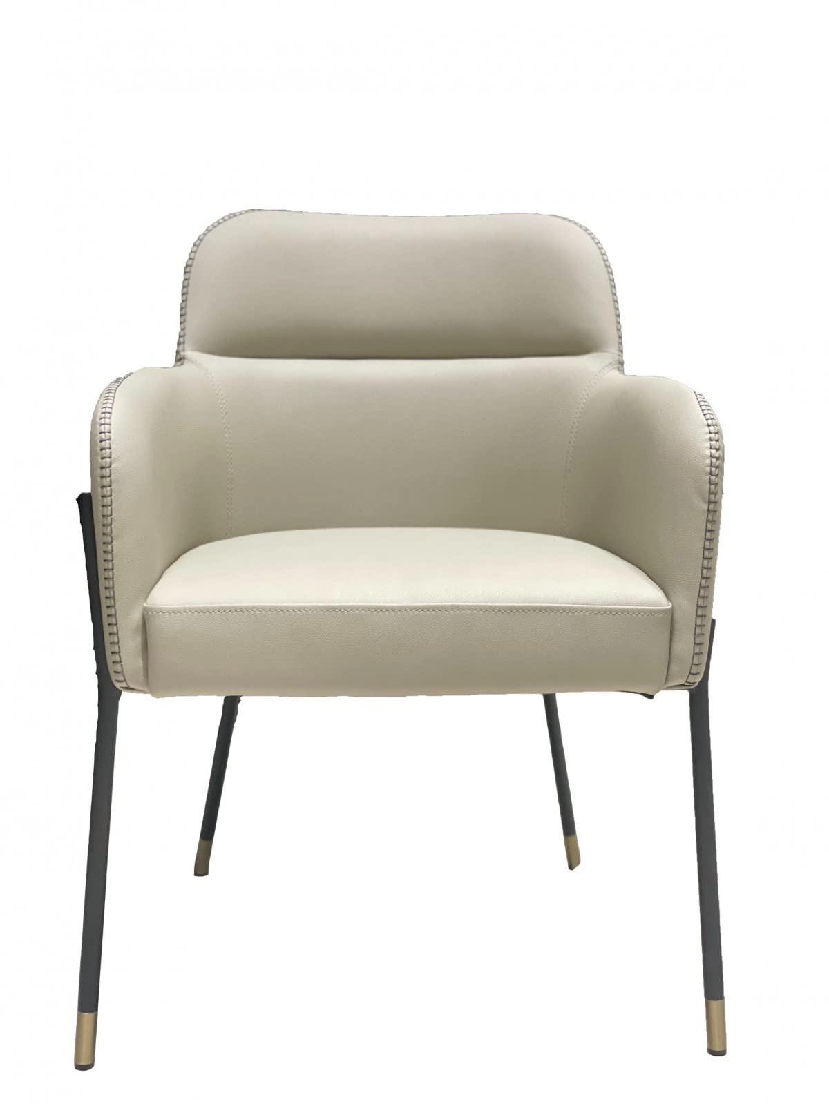 HomeRoots Iron Faux Leather Dining or Side Chair - Thumbnail 2