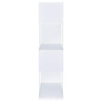 Coaster Home Furnishings Emelle 63-inch 4-Shelf Glass Panel Bookshelf White