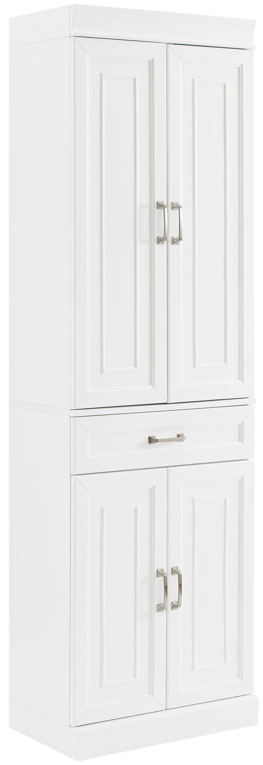 Crosley Furniture Stanton Pantry Storage Cabinet with Shelves, Kitchen, Dining, or Laundry Room, White