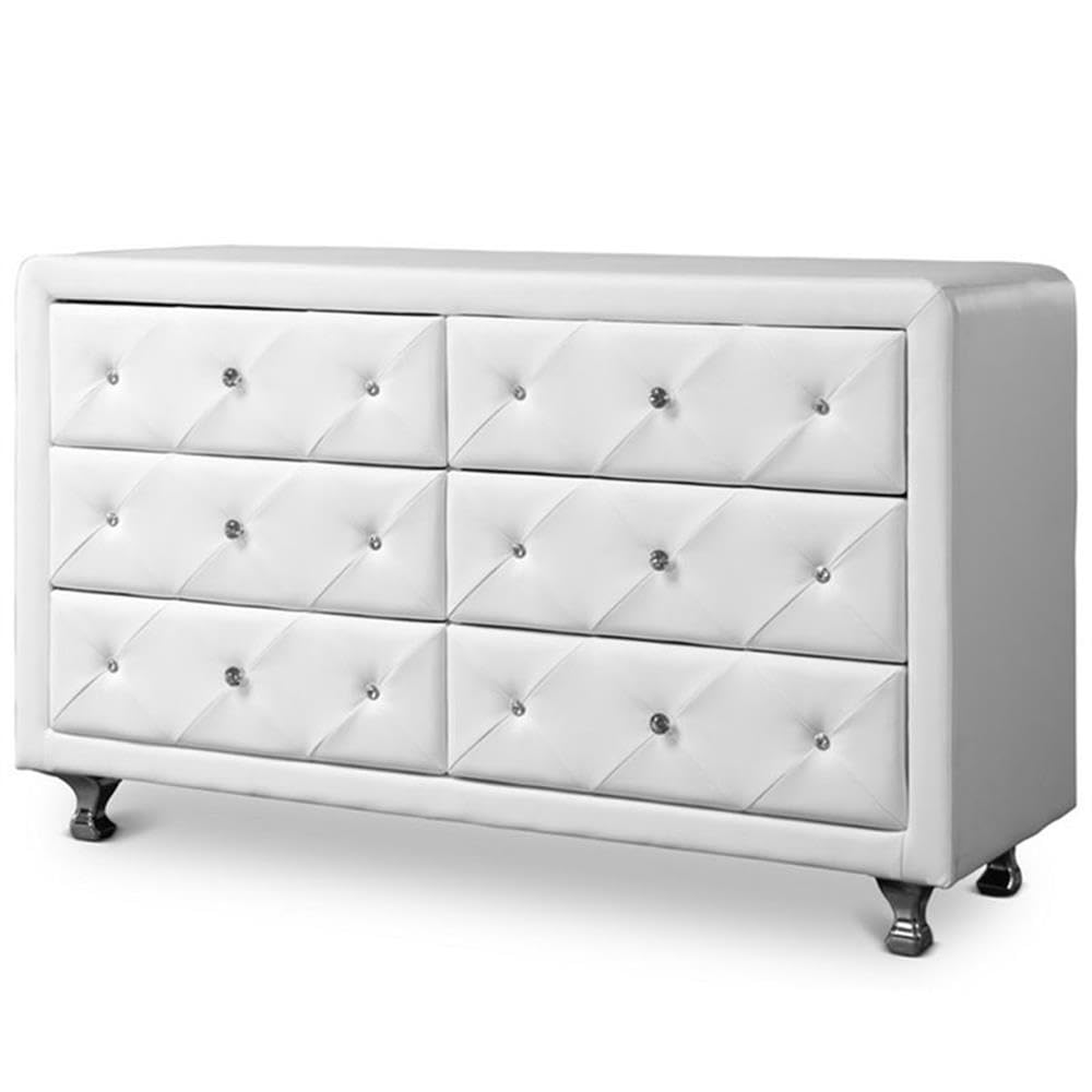 Baxton Studio BBT2030-Dresser-White Storage-chests, 21.6&quot; x 51.75&quot; x 18&quot;, White