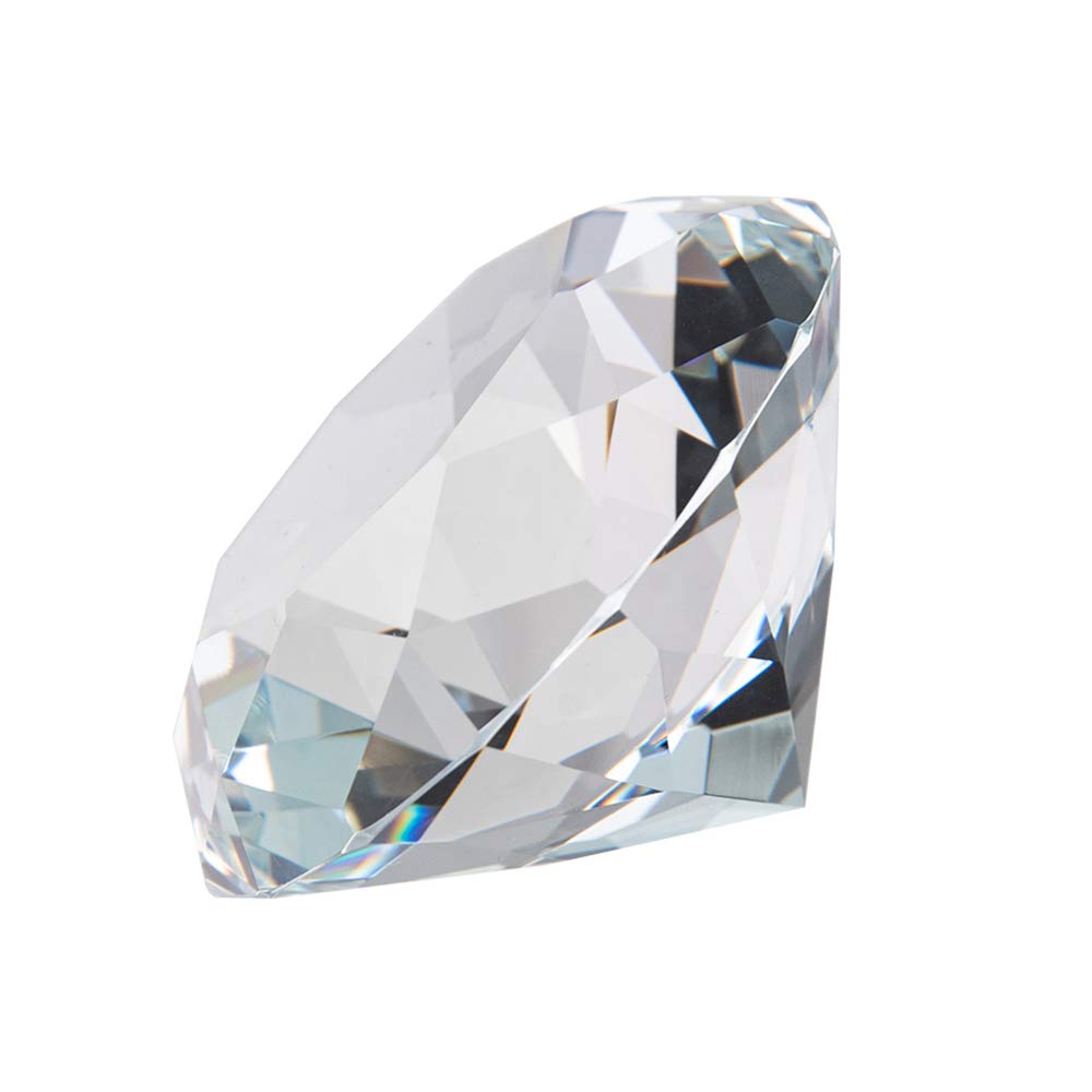 Longwin 50Mm (2') Crystal Faceted Diamond Paperweight Wedding Favor Home Decor (Clear, 50Mm)