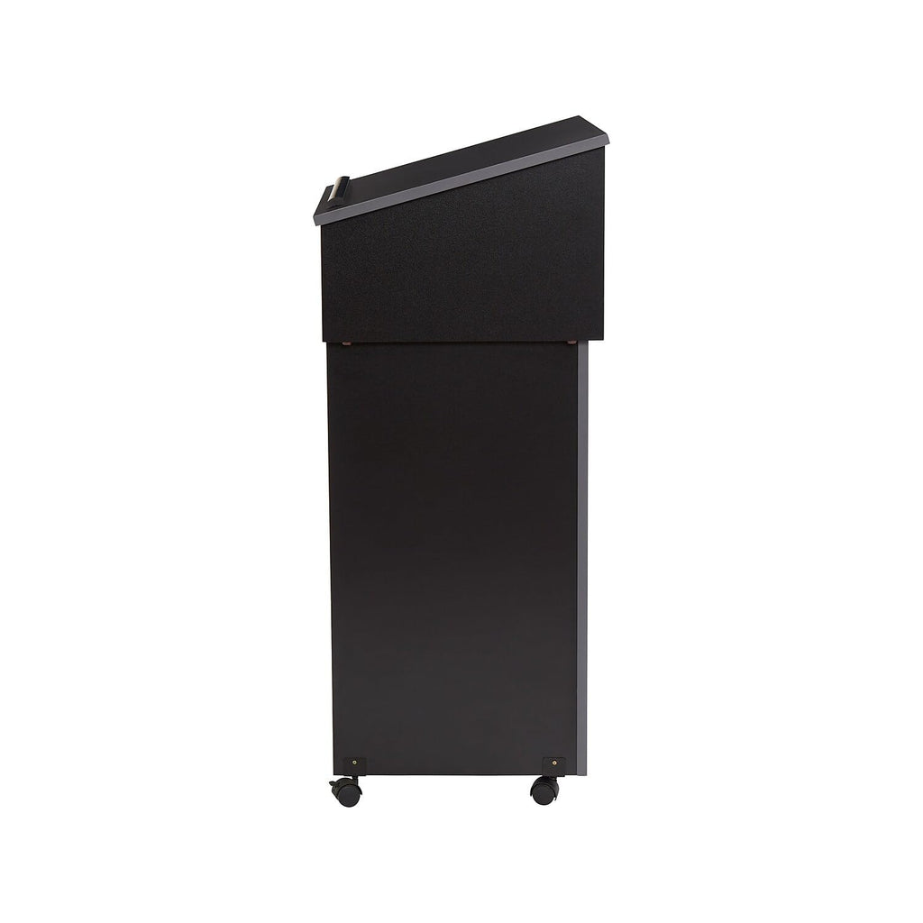 Oklahoma Sound Combo 47.5-Inch Portable Lectern, Black/Charcoal (22-112-Bk)